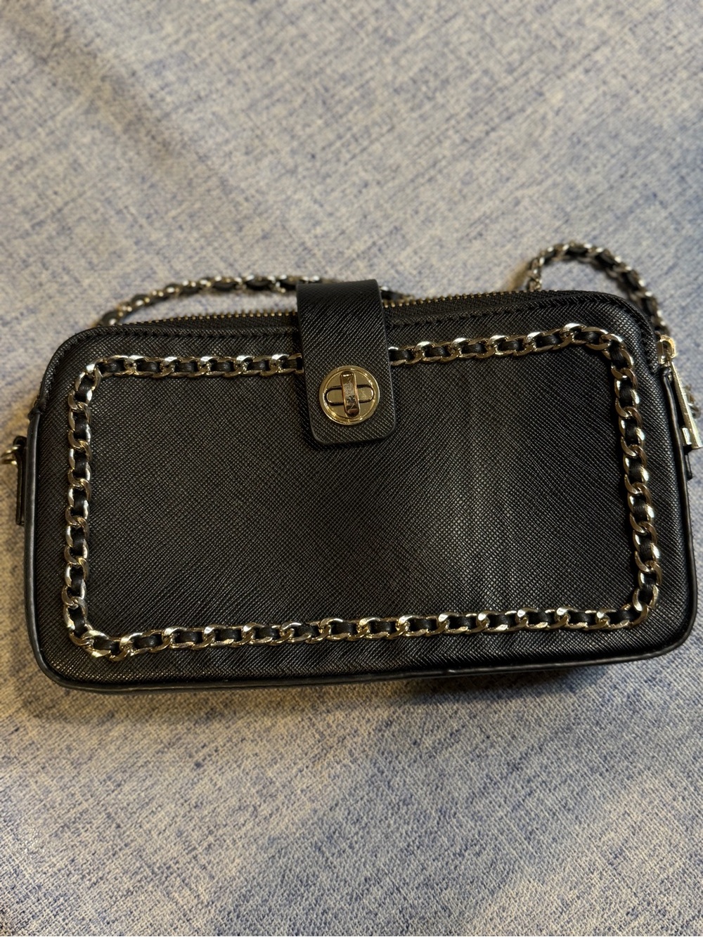 Black Zara Chain-Trim Crossbody Bag - Women